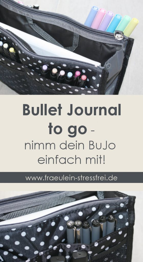 Bullet Journal to go - nimm dein BuJo einfach mit! Aufbewahrung für dein Bullet Journal und Stifte