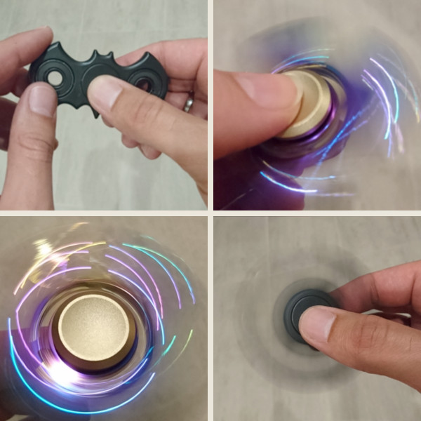 Fidget Spinner - Batman und glänzend in verschiedenen Farben; erhältlich bei Amazon