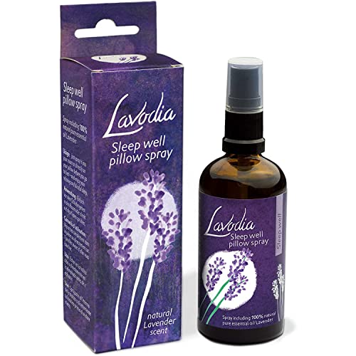 Lavendel Kissenspray 50ml von Lavodia – 50ml Lavendelspray für Kopfkissen zum Einschlafen –...